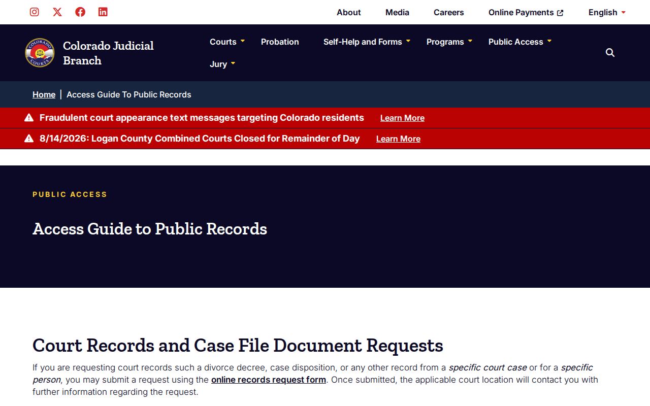 El Paso County case search public records access guide